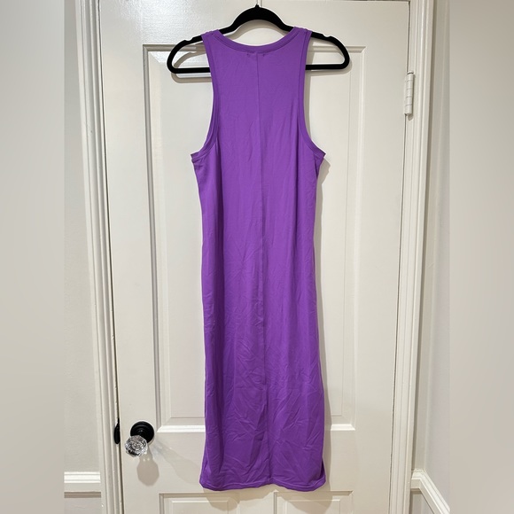 Leith purple midi dress stretch sleeveless Racerback - Picture 9 of 11
